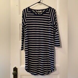 FREE W PURCHASE Madewell | Striped Crewneck 3/4 Sleeve Tunic T-Shirt Dress Small
